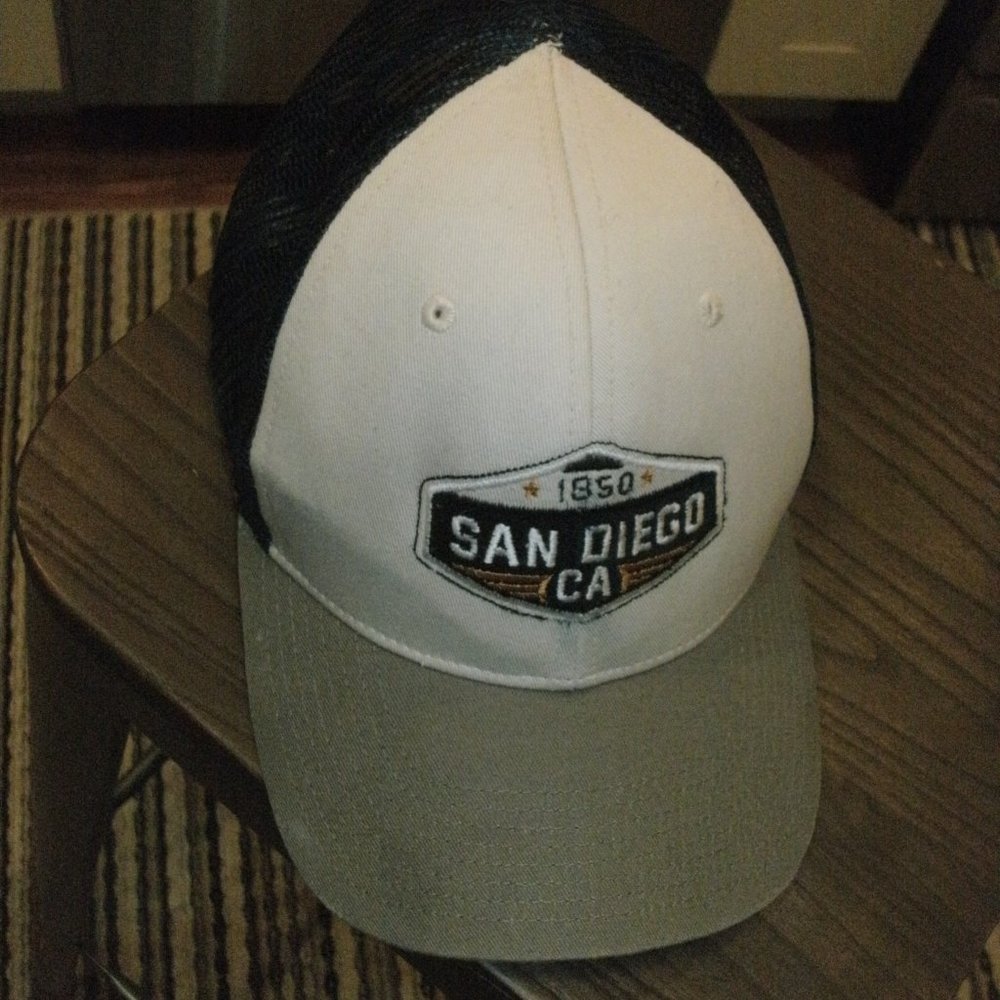Fahrenheit Headwear 1850 SAN DIEGO CA Trucker Hat Mesh Baseball Cap Adjustable